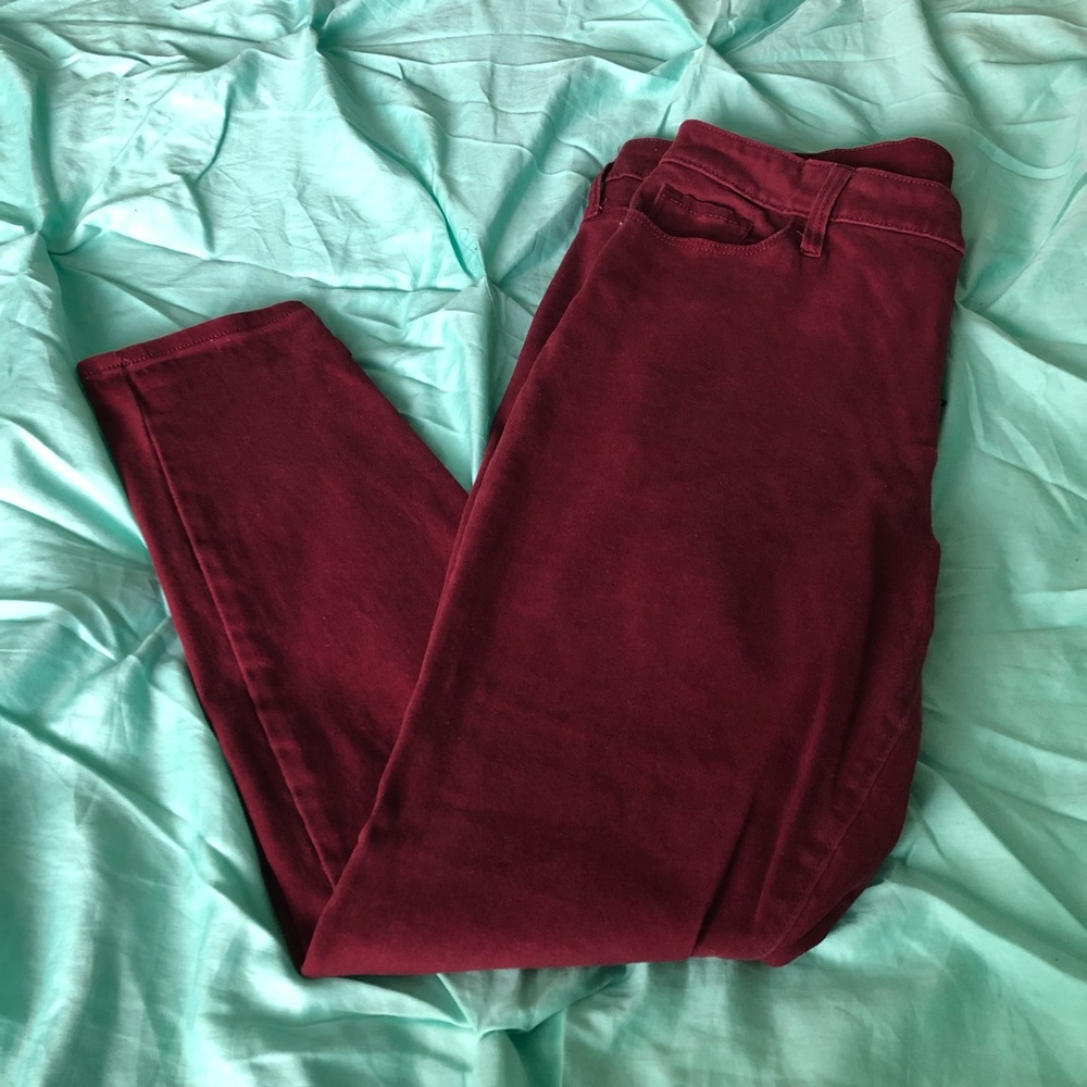 Old Navy Jeans Red Cranberry 14 Petite